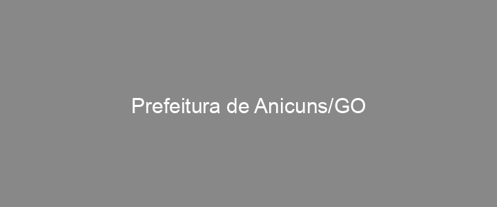 Provas Anteriores Prefeitura de Anicuns/GO
